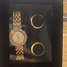 Vintage 90s Elizabeth Taylor White Diamonds Bezel Watch Set