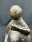 Heavy Vintage Signed Abstract Bronze Sculpture Statue