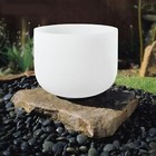Siceeoly 12  c Note Root Chakra 432hz Frosted Quartz Crystal Singing Bowl  case