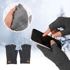 Winter Alpaca Wool Fingerless Gloves Thermal Men s Knitted Half Finger Mittens