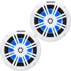 2 Pairs 4 Kicker 51km604wl Marine boat Audio 6 5 2way Km Series Rgb Led Speakers