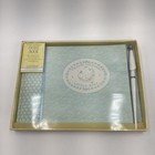 Cr Gibson Baby Shower Guest Book For Little Boys With Pen Blue Floral