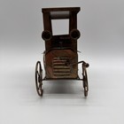 Vintage 1970 s Copper Tin Metal Welded Antique Car W  Wind-up Crank Music Box 