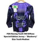 Fox Racing Youth 180 Diffuse Special Edition Jersey Youth Medium Blueberry