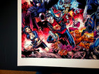 Dc Vs Marvel Amalgram Art Print Jim Lee   Alex Sinclair Signed  17x22   ap 5 6