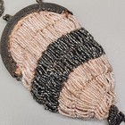 Antique Beaded Purse Evening Bag Pouch Silver Tone Small 3 