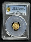 1873  1 Open 3 Gold Coin Pcgs Au Details-scratch