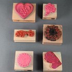 Mixed Brands Lot Mounted Wood   Rubber Stamps Flowers Bee Words   Phrases
