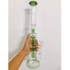 15 9   Heavy Glass Bong Percolate Water Smoking Pipe Ice Catcher Tobacco Hookahs