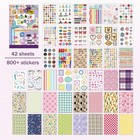 Vintage Sticker Book 42 Pages 800 Plus Stickers Mixed Designs