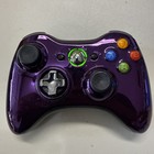 Official Microsoft Xbox 360 Rare Chrome Purple Wireless Controller Fully Tested