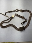 Men   s Watch Fob Chain W  Slide Gold Filled Antique Victorian Over 100 Years Old