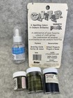 Lot Of 5  3 Embossing Powder Gold Black  1 Glitter Pack  1 Silicone Oil