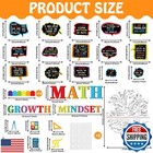 Party Greeting Math Growth Mindset Bulletin Board Set Maths Classroom Decorat