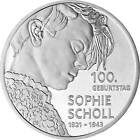 20 Euro Germany 2021 Silver Uncirculated Unc - Sophie Scholl
