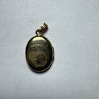 14k Solid Real  Yellow Gold Oval Photo Locket Necklace