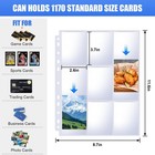 65 Pack 9 Pocket Card Sleeves Binder Sheets  Trading Card Sleeves For 3 Ring Bin