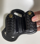 Ernie Hill Speed Leather 2 Mag Holder Black Basket Weave 3fdm