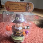 Solar Dancing Pilgrim Figurine Plastic Free Standing Thanksgiving Multicolor