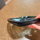 Vintage Mid Century Modern Textured Smoked Glass Square Ashtray Bark Pattern 7in