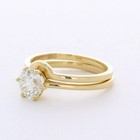 Solitaire Engagement Ring Set 18k Gold 1 35 Carat Round Lab-grown Diamond H Vs2
