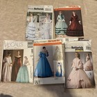 5 Historical Costume Sewing Patterns Civil War Victorian Gowns 