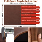 Genuine Leather Sheet 8x12  Full Grain Crazy Horse Cowhide 1 8-2mm Brown Craft