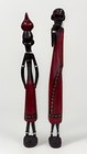 Vintage Hand Carved Wood African Male   Female Statue Tribal Art 12   