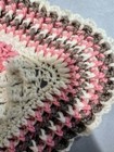 New Handmade Crochet Baby Blanket Afghan  pink  White Grey 