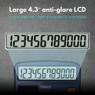 Truly 12 Digits Desktop Calculator With Large Lcd Display And Deep Blue