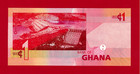 Ghana One 1 Cedi 2017 Unc Note Prefix   jd  - Signature  Ernest Addison  p-37g 