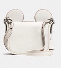 Nwt  Disney X Coach F59369 Patricia Saddle Glove Calf Leather With Mickey Ears