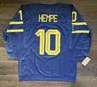 New 2026 Team Sweden Kempe Nike Olympic Jersey Hockey Jersey Xl