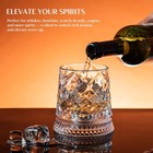 4pcs Set Spinning Whiskey Glasses 9 5oz Lead-free Rotatable