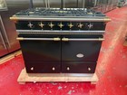 39 3 8    Lacanche Cluny Dual Fuel Range Lg1052ge Black With Brass Trim  used 
