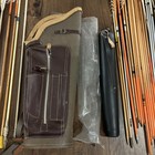Vintage Arrow Lot Of 49 Arrows With 2 Leather Quivers