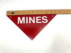Aluminum Military Warning Sign   mines 
