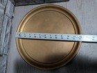 Antique 12 25  Brass Round Serving Tray Platter Plate Dish Vintage Decor