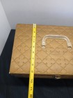 Vintage Gold Vinyl Sewing Box With Contents