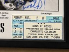 Guns N    Roses Signed Photo Reprint Framed W  1991 Concert Ticket
