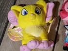 Neopets 2 Plush Lot  Keyquest Red Ixi Series 4 2008 Jakks Pacific