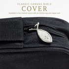 Bible Cover Black Canvas Case For Compact To Extra Large Books
