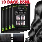 10pcs Dexe Permanent Black Hair Shampoo Hair Color Dye Instant 5 Min Darkening