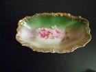 Antique Wheellock Co Germany California Roses Porcelain Oval Dish Romantic Era
