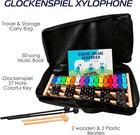 Full-size 27-key Colored Metal Piano With 2 Wooden Hammers 