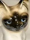 Vintage Enesco Ceramic Siamese Cat Blue Eyes Figurine 4    Kitty Kitten