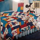 Vtg Mickey Kids 3 Piece Twin Sheet Set Minnie Mouse Pluto Wamsutta Usa New Nos