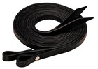 Weaver Equine Leather Split Rein 5 8-inch X 7-feet Black Single-ply Reins