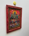 Kali With Shiva God Poster With Handpainted Frame Indian Art- 9 X12 