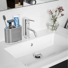 Toothbrush And Toothpaste Holder With Divider For Bathroom Countertop Organiz   